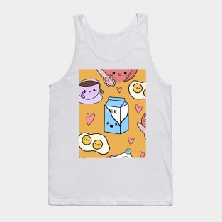 Kawaii Breakfast- Yellow Tank Top